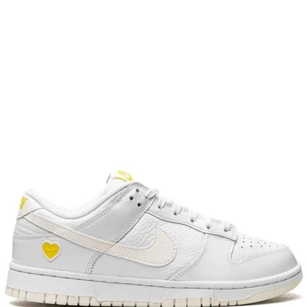 Nike Dunk Low yellow heart White and Yellow Sneakers limited edition size 8 - Picture 2 of 9
